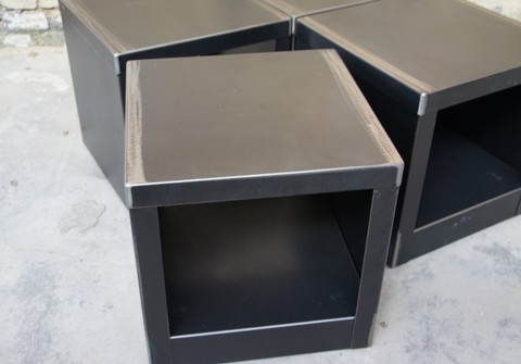 table cube metal design - table design - Mobilier design